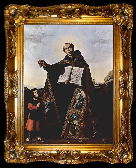 framed  Francisco de Zurbaran Hl. Romanus und Hl. Barulas von Antiochien, ta009-2